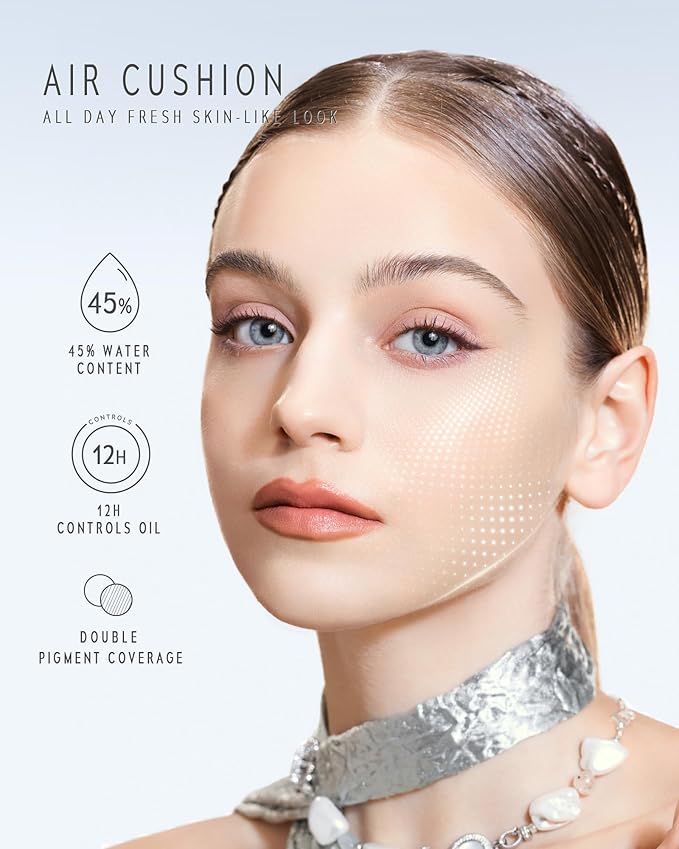 TIMELESS LUMINA MATTE PERFECTION CUSHION | Full Coverage, Weightless, Skin fit, Velvety Matte Finish, Oil-Control Waterproof Fondation, Sweatproof Flawless BB Cream CC (00 BARE)