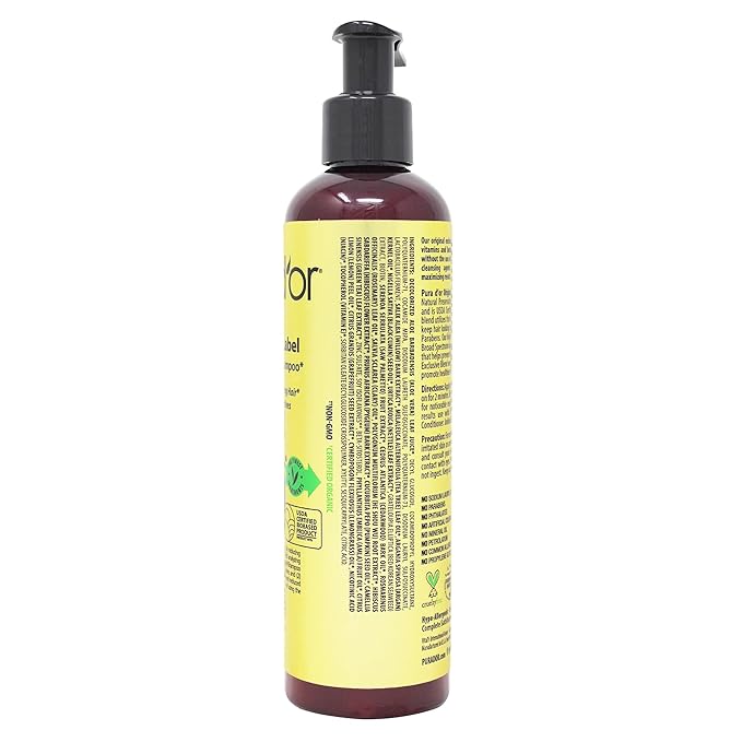PURA D'OR 8 Oz Original Gold Label Anti-Thinning Biotin Shampoo Natural Earthy Scent, CLINICALLY TESTED Effective Results, Herbal Blend Hair Thickening Products, Women & Men, Color Treated Hair