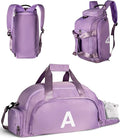 Gifts for 12 13 14 15 16 17 18 Year Old Girls, Initial Gym Bags with Shoe Compartment, Dance Bag for Girls, Monogram Kid Overnight Bags, Travel Duffle Tote-Teen Girl Gifts (Letter A)