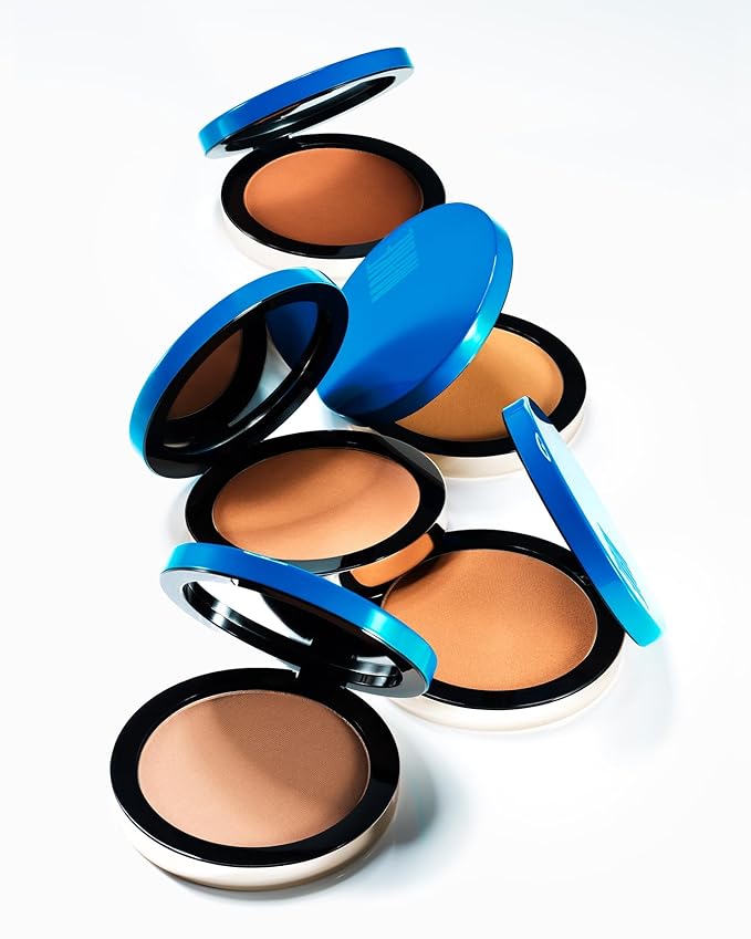 MAKE Beauty Skin Mimetic Microsuede Bronzer Powder - Matte Bronzing Powder Contour, Buildable Formula, Non Comedogenic, Long Lasting Color. Shade - Aura for Light to Medium Skin