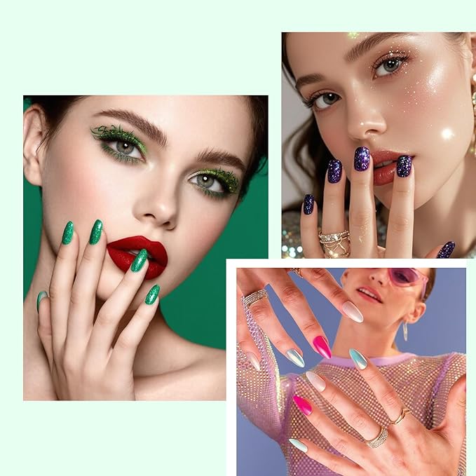 Acrylic Nail Brush Size #18, 100% Pure Kolinsky Nail Art Brushes for Acrylic Application, Sturdy Starry Handle Oval Shaped Nail Design Tools for Professional Manicure DIY, Green
