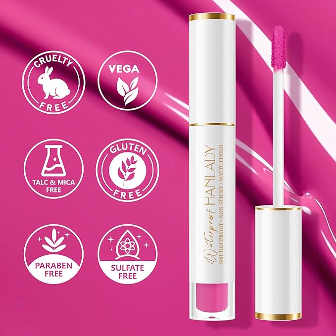 Hot Pink Lipstick Long Lasting Lipsticks for Women Pigmented Smudgeproof Transferproof Vegan Cruelty Free Lip Makeup, A40 Miss You