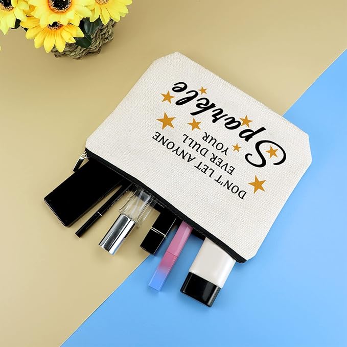 Inspirational Gifts for Best Friend Makeup Bag Motivational Gift Birthday Christmas Graduation Gifts for Daughter Best Friend BFF Bestie Sister Boss Wife Teacher Nurse Her Travel Cosmetic Bag