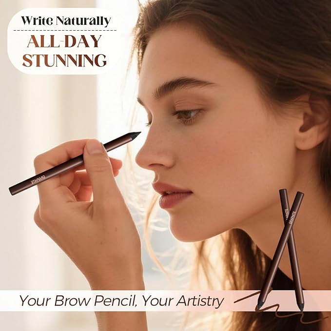 Eyeliner Pencil, Long Lasting Smudge-Proof Professional Eyeliner, Smooth and Easy to Apply, Effortlessly Create Any Look (Chocolate Color)