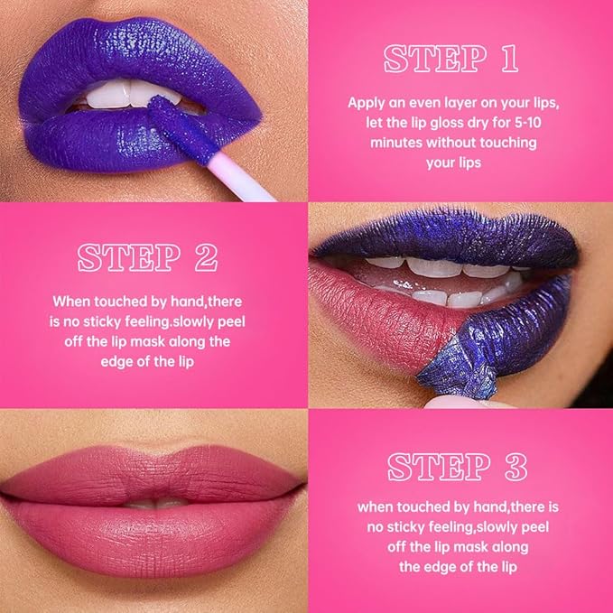 Peel off Lip Stain Masque - Lip Liner Peel Off Lip Stain Tattoo, All Day Peel-Off Lip Tint,Long Lasting Waterproof Transfer-proof Lip Mask Peel Off Lip Gloss,Stay Lip Makeup C01#