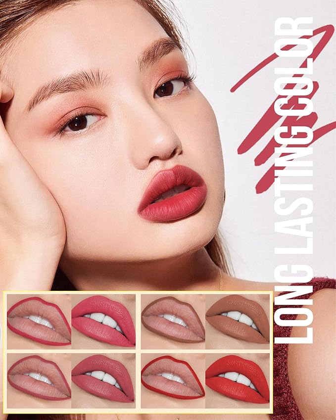 Lip Stain Makeup Pen-1Pcs Rose Pink Hydrating Lip Stain Lip Liner Pencil, Matte Color Look, Longlasting Waterproof Smudgeproof Finish,Precise Chisel Tip Smooth,Christmas Makeup Gift for Women-03