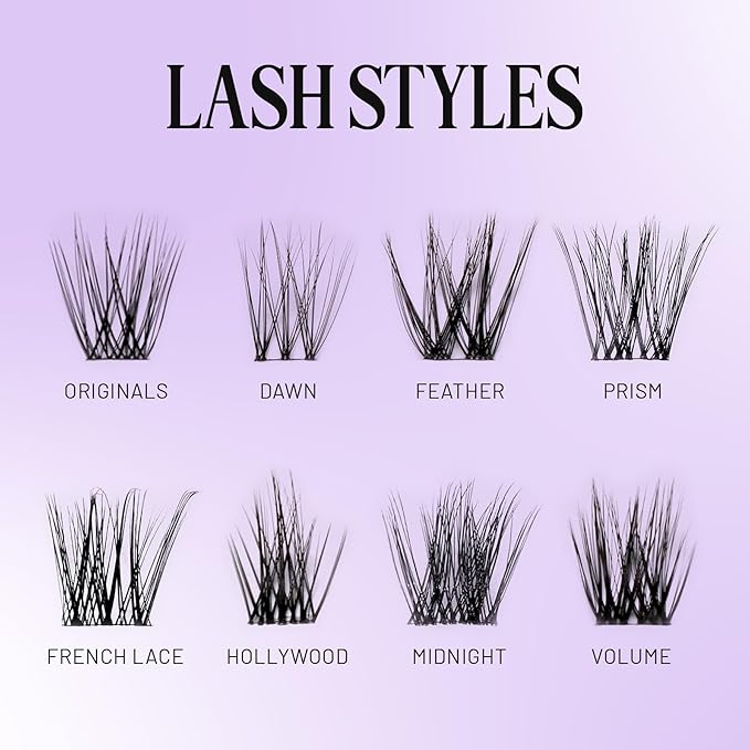 Lilac St - Volume Dramatic Faux Eyelash Clusters (10mm) - Dense & Distinctive Look - DIY Lash Extension Wisps - Lightweight & Lifelike - Lasts 10 Days - Korean Silk - Cruelty Free, Vegan - 10 Lashes