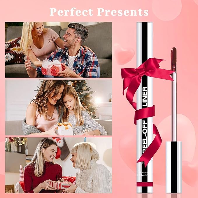 Lip Stain - Peel Off Lip Liner, Long Lasting Lip Liner with Matte Finish, Waterproof & Transfer Proof Lip Gloss, Non-Stick Cup & Highly Pigmented Color, Easy to Use for All Skin Types (Rose)