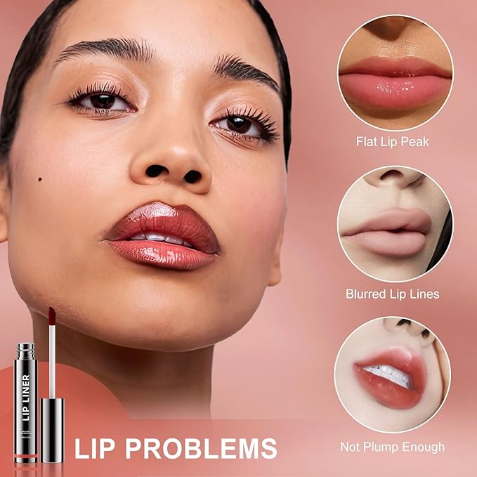 OETUIOW Lip Tint Stain Peel Off - Waterproof Lip Liner Stain, Moisturizing Long-Lasting Lip Stain, Create A Natural Lip Color, Enhancing Complexion for All Skin Types (Rose, 0.12 Fl Oz (Pack of 1))