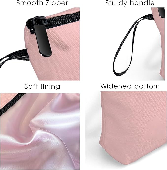 Happy Birthday Friendship Bridesmaid Team Gifts for Employees Women Mom Girl Daughter Teenage Personalized Make up Cosmetic Bag Travel with Mirror Mothers Day Christmas Graduation Z