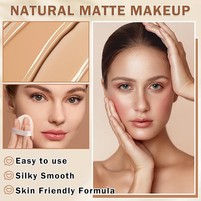 Airbrush Foundation Makeup Spray Full Coverage Foundation for Mature Skin,Long-lasting Airbrush Flawless Setting Spray,Waterproof Foundation for Smooth Radiant Skin (05 Light)