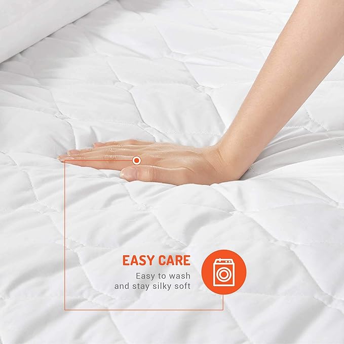 Heated Mattress pad King Size| Dual Control | Electric Bed Warmer W/Adjustable Zone Heating | Fit Up to 15 Inch | 12.5ft Long Cord - 78x80 Inch, White