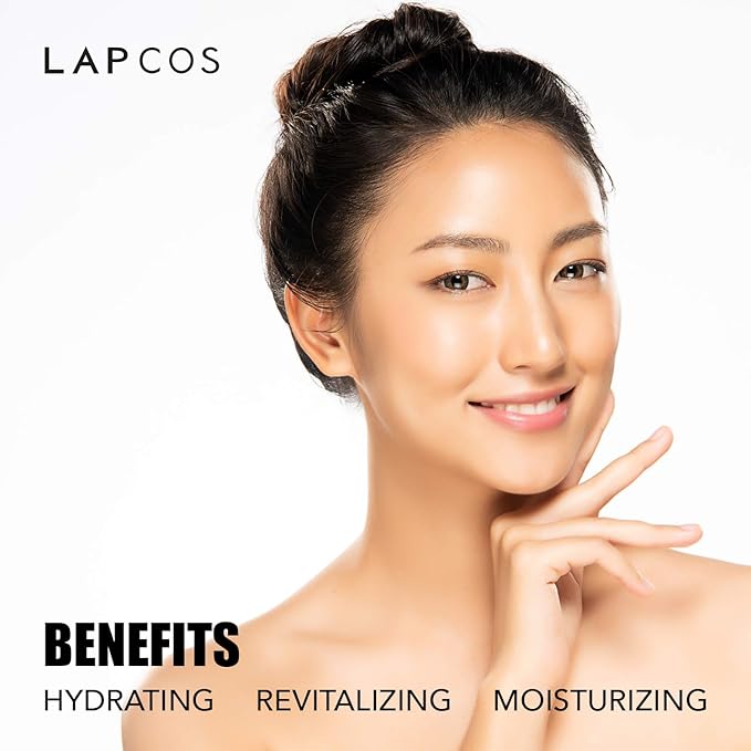 LAPCOS Hyaluronic Acid Sheet Mask, Daily Hydrating Face Mask, Protects & Nourishes Skin, Korean Beauty Favorite, 5-Pack