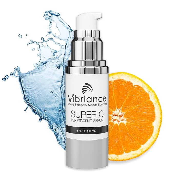 Vibriance Super C Serum for Mature Skin - All-in-One Vitamin Formula Hydrates, Firms, Lifts, Smooths, Targets Age Spots, Wrinkles, 1 fl oz