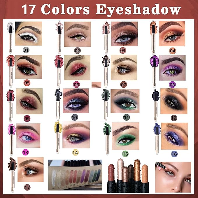 Cocoa Brown Eyeshadow Stick Cream Shimmer Smooth Eyeshadow Pencil Hypoallergenic Natural Waterproof Long Lasting Eye Shadow Eyeliner Pen（Cocoa Brown Shimmer # 07）