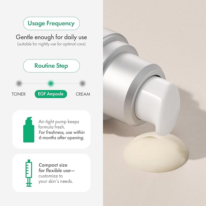 Easydew DW-EGF Melatoning Ampoule 3X - Hydrating Dark Spot Serum with Niacinamide & Glutathione for Uneven Skin - Fast Absorbing Day & Night Ampoule Korean Skin Care (Bottle 1.01 fl oz, EGF 3X)