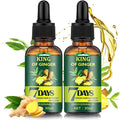 Biotin Hair Growth Serum for Hair Loss Regrowth Treatment for Women & Men, 100% Pure Natural Ginger Essential Oil, 2 Fl Oz / 30ML (2 PCS)