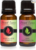 Eternal Essence Oils 2 Pack 10ml Premium Fragrance Oil - Kiwi Watermelon & Portuguese Pomelo - for Candle, Soap Making, Aromatherapy, Diffusers, Home Care, & Humidifiers