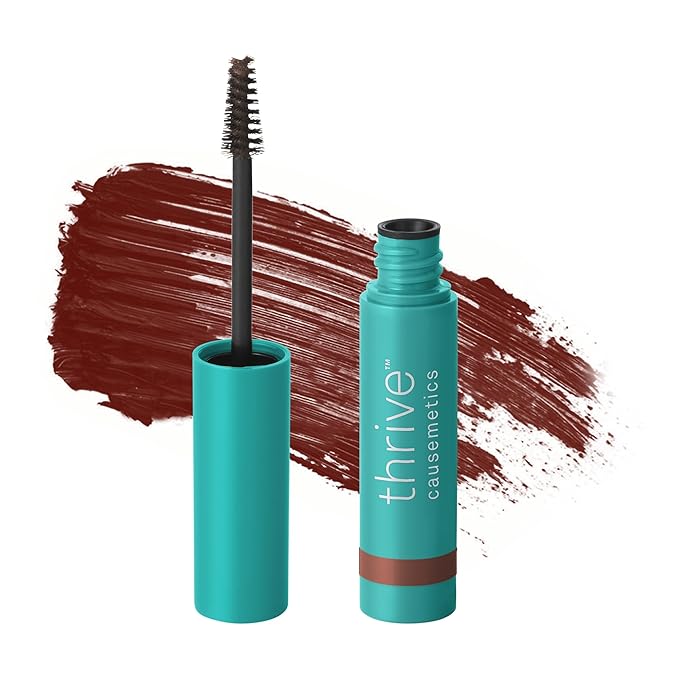 Thrive Causemetics Instant Brow Fix Semi-Permanent Eyebrow Gel, Waterproof Tinted Eye Brow Gel with Vitamin B5, Smudge-Proof, Long Lasting Definition, Vegan & Cruelty Free, Merida (Auburn)