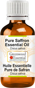 Greenwood Essential Pure Saffron Essential Oil (Crocus sativus) Steam Distilled 10ml (0.33 oz)