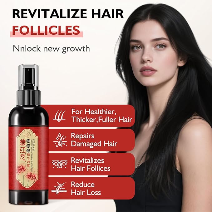 Saffron Hair Spray, Saffron Essence Spray for Hair Care, Nourishing Hair Care, Anti-Loss Root Strengthening, Improve Dryness and Frizz, Leaving Hairs Shiny Non-Frizzy (2 PCS)