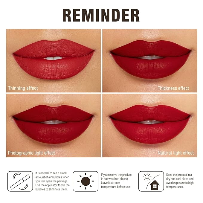 MAKI YIKA Dark Purple Lipstick for Women Color Stay Long Lasting Lipsticks Burgundy Matte Liquid Lipstick Berry Cruelty-Free Lip Color, Cranberry