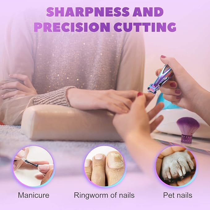 Toenail Clippers for Thick Toenails for Seniors – Vepkuso Ultra Sharp Nail Clippers for Women Large German Fingernail Clippers Cutter Set for Tough Nails, Men, Adult,Gift Idea