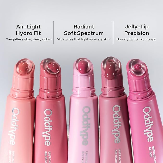 Unframed Hydro Blow Tint – 734 Dawn | Hydrating Gloss Lip Tint | 0.3 fl oz / 9 g | Korean Beauty