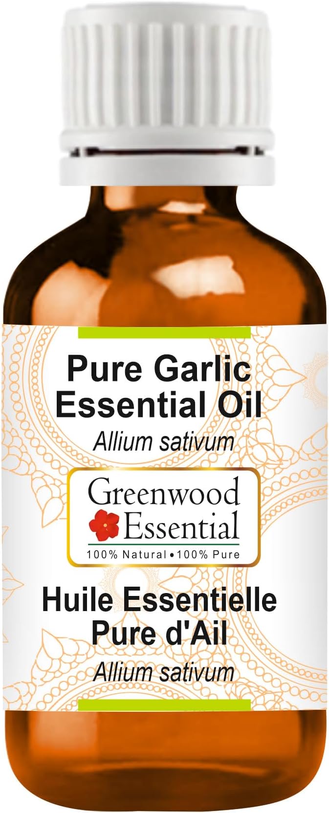 Greenwood Essential Pure Garlic Essential Oil (Allium sativum Steam Distilled 50ml (1.69 oz)