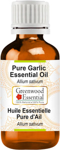 Greenwood Essential Pure Garlic Essential Oil (Allium sativum Steam Distilled 15ml (0.50 oz)