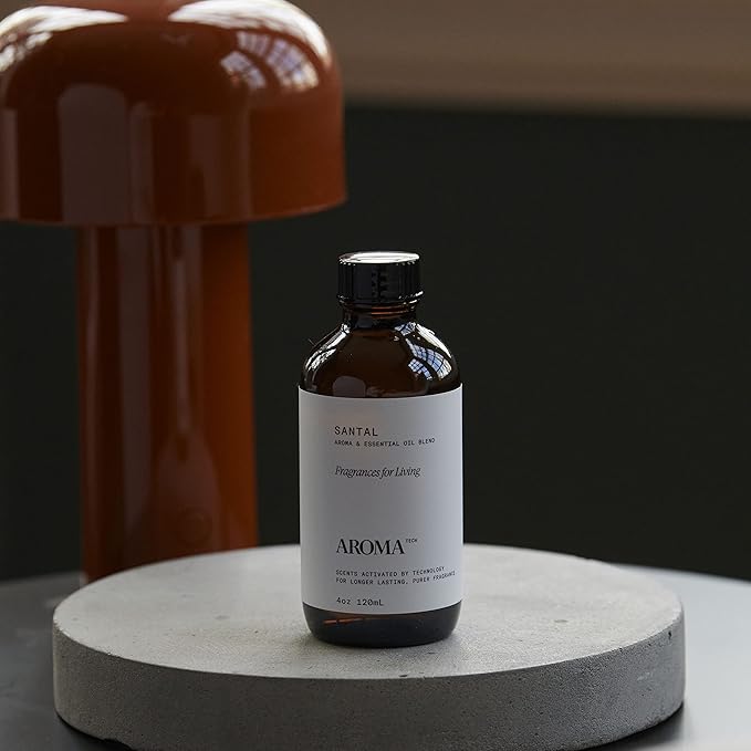 AromaTech Santal & The Hotel Set | Gift Set of Aroma Diffuser Essential Oils Blend of Santal Cardamom, Papyrus, Musk | The Hotel Peach, Red Rose, Pine - 120 Milliliter