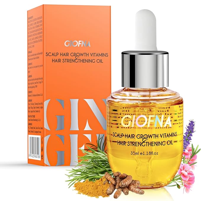 Hair Turmeric Oil, Hair Growth Serum for Curly, Thick, Frizzy, Dry, and Damaged Hair for Scalp Nourshing, Hair Strengthening, Scalp Care Products for Women and Men