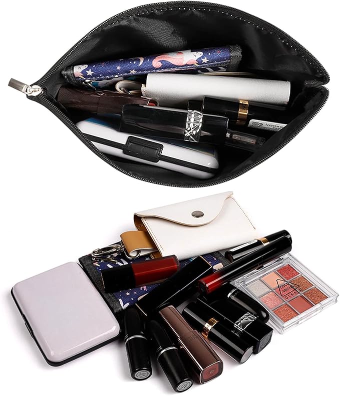 Women's Toiletry Bag, Travel Cosmetic Bag, Large Makeup Case, Wild Animal Tiger Skin Stripe Personality Fashion Zipper Cosmetic Case