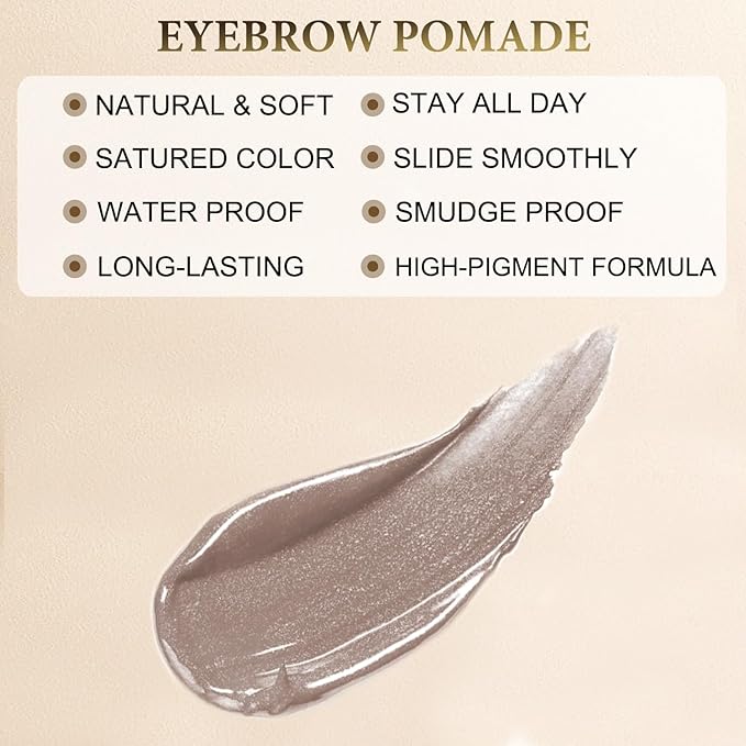 Eyebrow Pencil Makeup Kit, with Waterproof 2-IN-1 Microblading Eyebrow Pen, Eyebrow Pomade, Eyeliner and Dual-ended Eyebrow Brush, Brow Pencil Kit for Natural Eyebrows - Ash Blonde