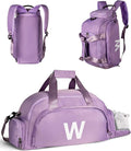 Daughter Niece Granddaughter Birthday Gifts, Initial Gym Bags with Shoe Compartment, Dance Bag for Girls, Monogram Kid Overnight Bags, Teen Girl Gift Trendy Stuff (Letter W)
