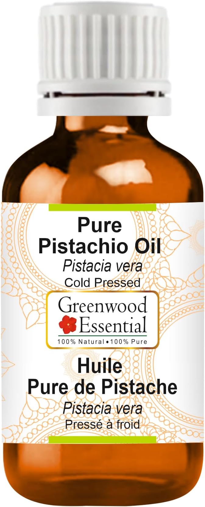 Greenwood Essential Pure Pistachio Oil (Pistacia vera) Cold Pressed 10ml (0.33 oz)