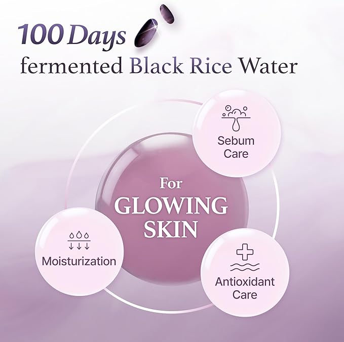 Miniature of Black Rice Toner for Oily Skin, Sebum Control Toner, Lightweight, Niacinamide, Panthenol, Fragrance Free, Korean Skin Care, 30ml, 1.01 fl.oz