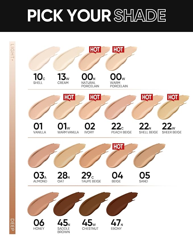 Full Coverage Cushion Foundation, Weightless, Skin Fit, Satin Glow Finish, Oil-Control Waterproof Foundation, Sweatproof Flawless BB Cream CC Korean Makeup,Tattoo Cover Up, Buildable(#22W Sheer Beige)