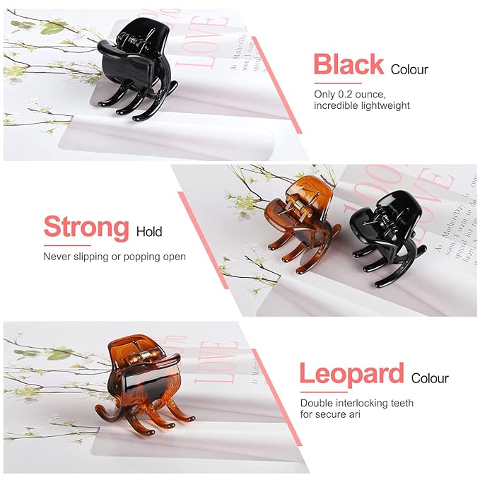 6 Pieces Morhom Jaw Clips, 1.3 Inch Hair Claw Clips for Thick or Medium Hair
