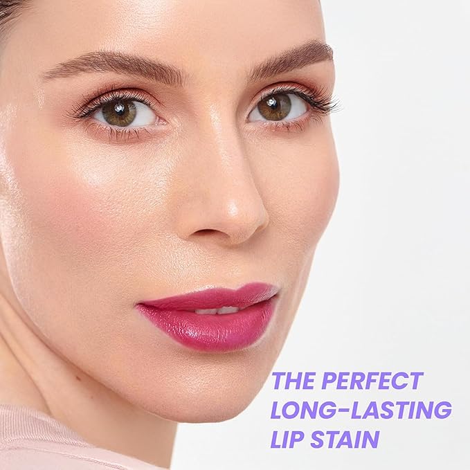 Wonderskin Wonder Blading Lip Stain Peel Off and Reveal Kit - Long Lasting, Waterproof Pink Lip Tint, Transfer Proof Natural Makeup Stain Kit (Crush)