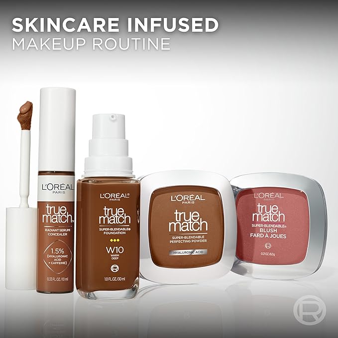 L'Oreal Paris True Match Super-Blendable Foundation, Medium Coverage Liquid Foundation Makeup, C0.5, Light, 1 Fl Oz
