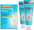 Lumineux Whitening Duo Set – Peroxide Free - Enamel Safe for Whiter Teeth – Includes 21 Whitening Treatments & 2 Pack Whitening Toothpaste, Fluoride Free & Dentist Formulated