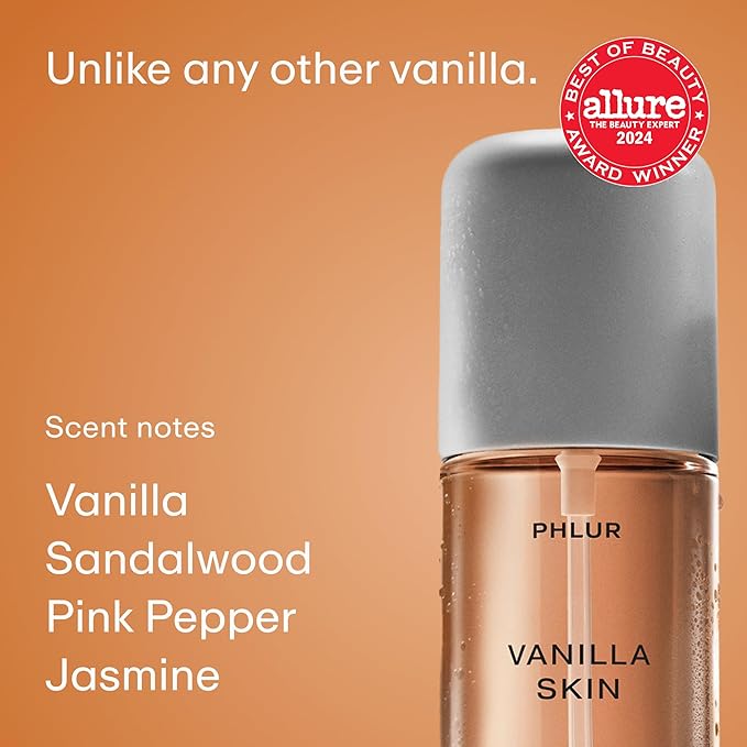 PHLUR Vanilla Peach Trio - Exclusive 3pc Travel Size Body Mist Set ft. Vanilla Skin, Vanilla Nectar, Peach Skin (3 x 3 fl oz)