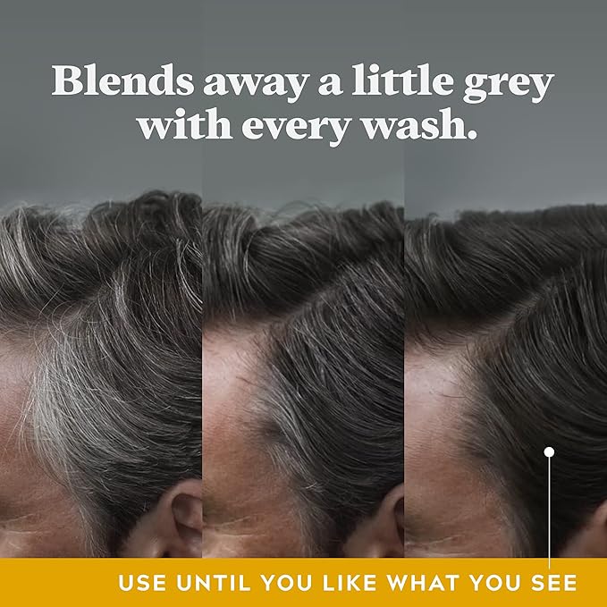 Just for Men Control GX Multipack, 2 in 1 Grey Reducing Shampoo and Conditioner and Mustache and Beard Wash, Gradually Colors Grey Hair, 4 oz. Bottles