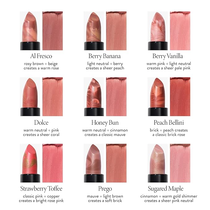 LAURA GELLER NEW YORK Italian Marble Sheer Lipstick - Berry Vanilla - Hydrating & Lightweight - Vitamin E & Caster Seed Oil - Cream Finish