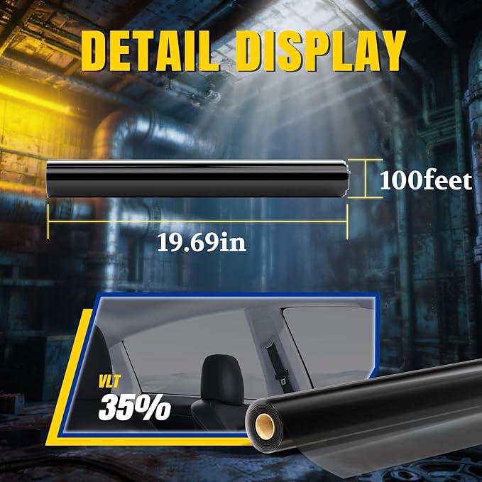 ARANA Nano Ceramic Car Window Tint Film 35% Percent - 20" x100FT Heat & UV Blocking, Privacy Anti-Glare, Scratch & Explosion Proof Auto Tinted Film for Cars & Trucks