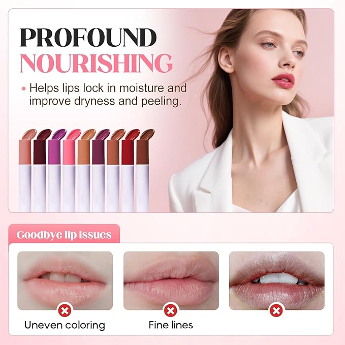 Lips Staining Lip Oil, 2026 New Lip Tint Lips Oil Long-Lasting Moisturizing, Plumping Hydrating Glossy Lip Glosses, Glossy Lip Stain Creamy Texture for Girl and Women (LUCKY LOTUS)