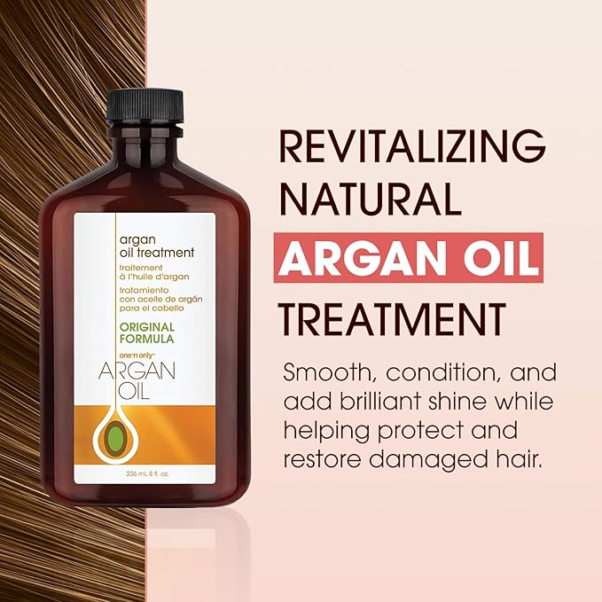 One 'N Only Argan Oil Hair Treatment - Lightweight & Hydrating Hair Oil for Natural, Wigs & Extensions - Shine Enhancing, Heat Protectant & Frizz Control (3.4 oz)