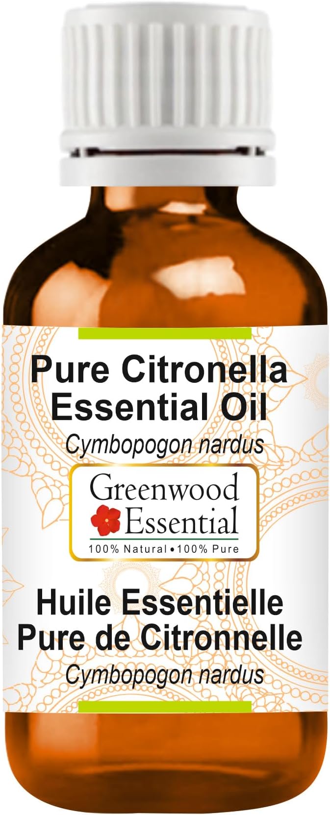 Greenwood Essential Pure Citronella Essential Oil (Cymbopogon nardus) Steam Distilled 5ml (0.16 oz)