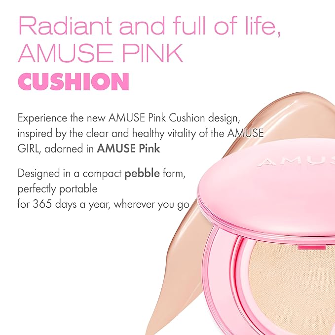 Amuse SEOUL DEW POWER VEGAN CUSHION ([REFILL] 03 HONEY) | Dewy, glow, long-lasting, clean beauty, lightweight, natural look, foundation for sensitive skin, hydrating cushion